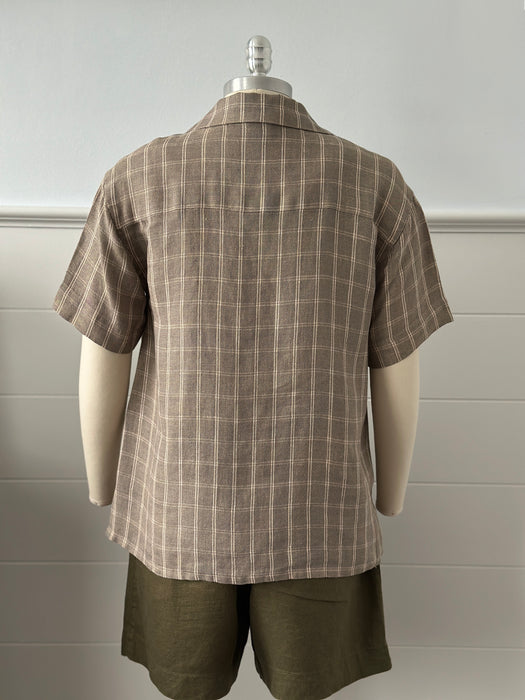 1980s Anne Klein Linen Blouse