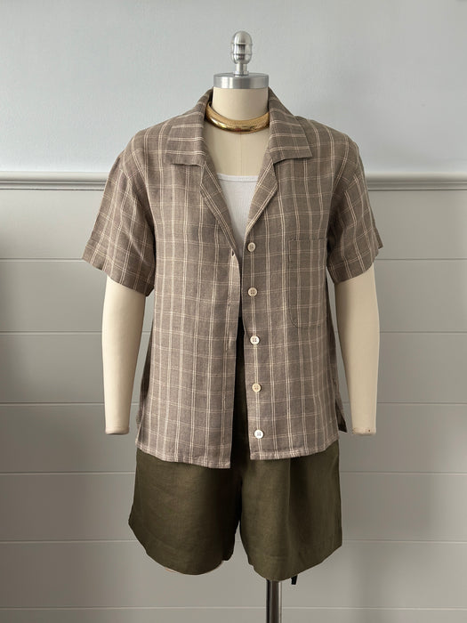 1980s Anne Klein Linen Blouse