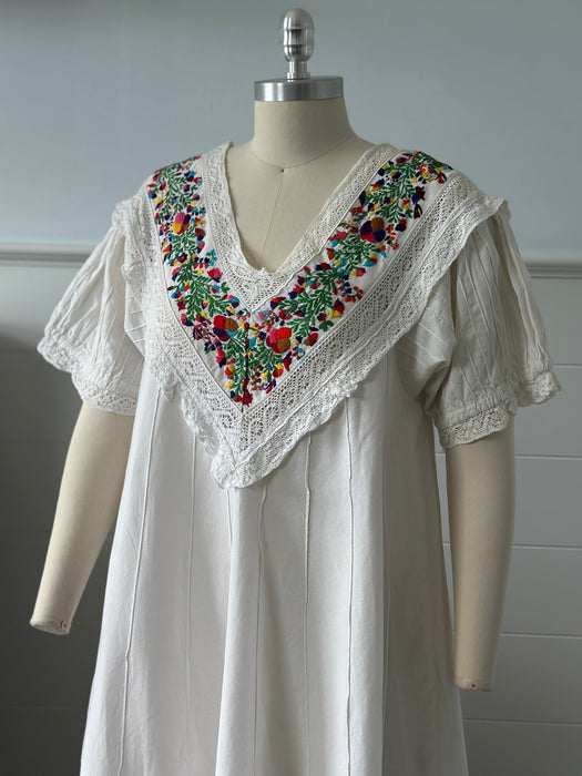 Vintage Embroidered A-line Dress