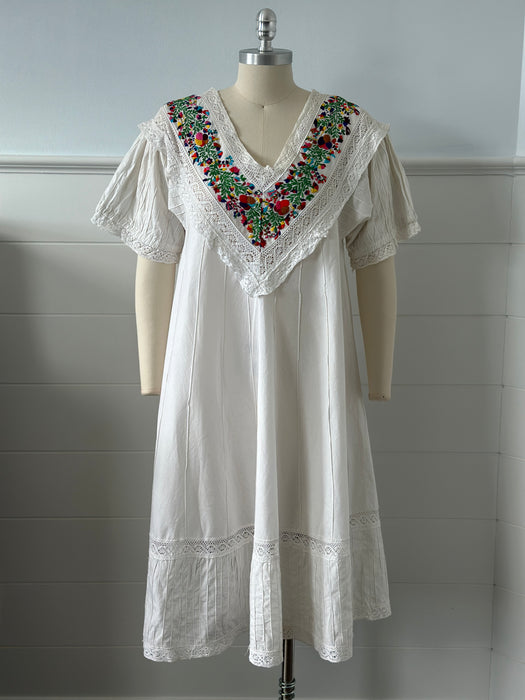 Vintage Embroidered A-line Dress