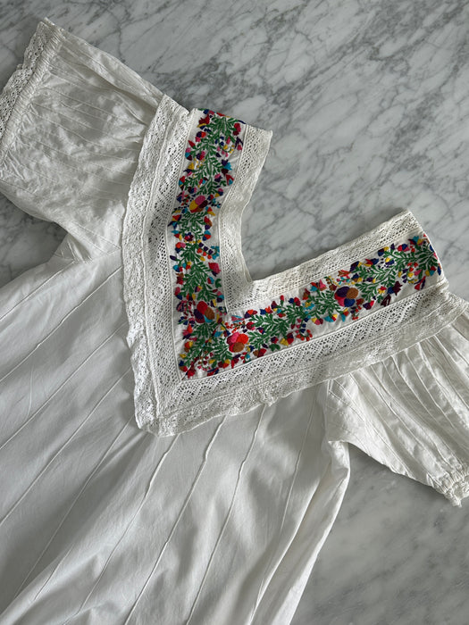 Vintage Embroidered A-line Dress