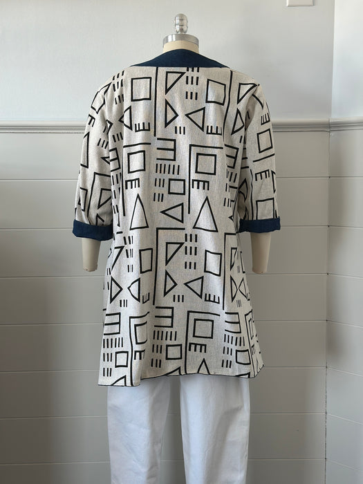 1980s Reversible Abstract Print Jacket