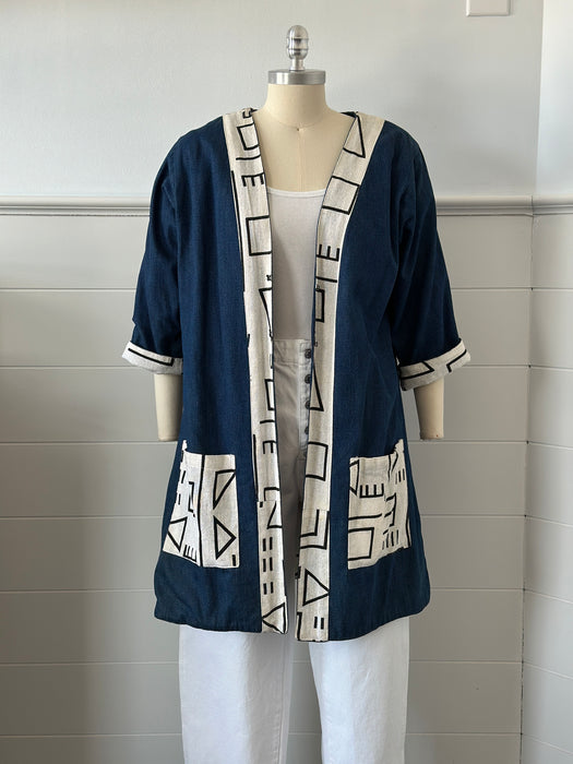 1980s Reversible Abstract Print Jacket