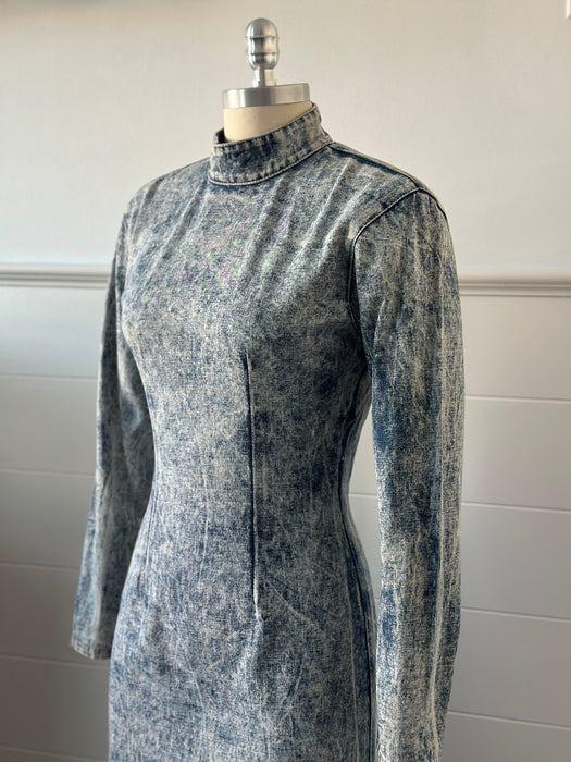 1980s Acid Wash Mini Dress