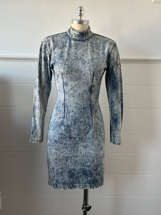 1980s Acid Wash Mini Dress