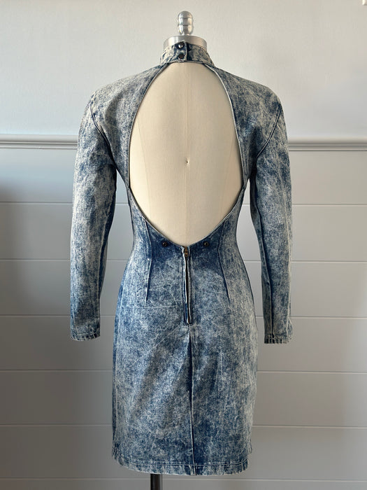 1980s Acid Wash Mini Dress