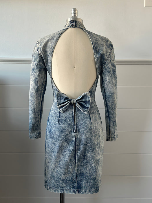 1980s Acid Wash Mini Dress