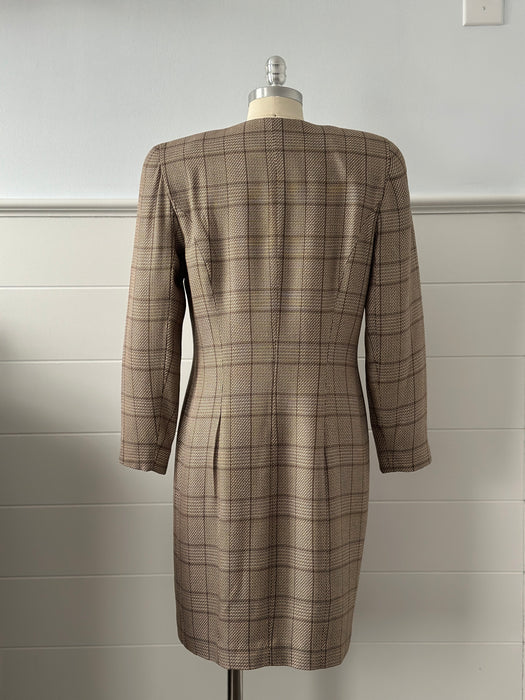1980s Ann Taylor Houndstooth Dress