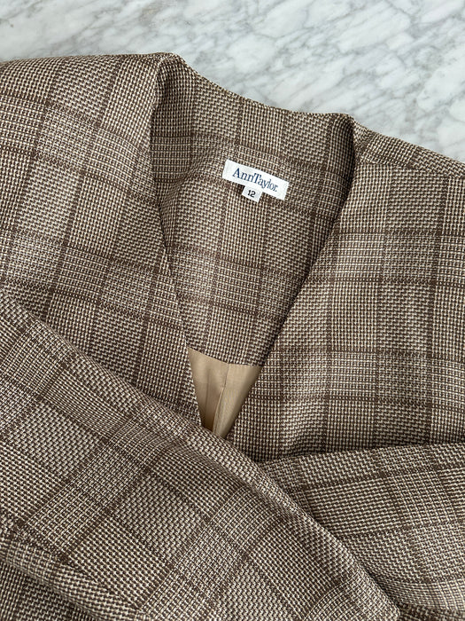 1980s Ann Taylor Houndstooth Dress