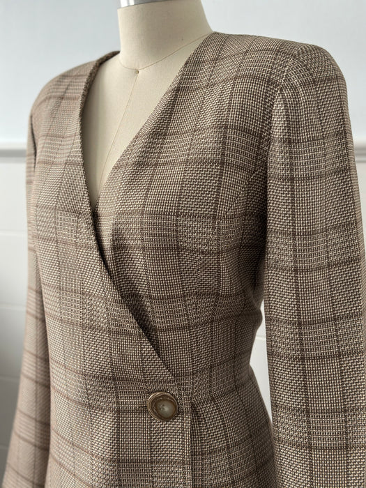 1980s Ann Taylor Houndstooth Dress