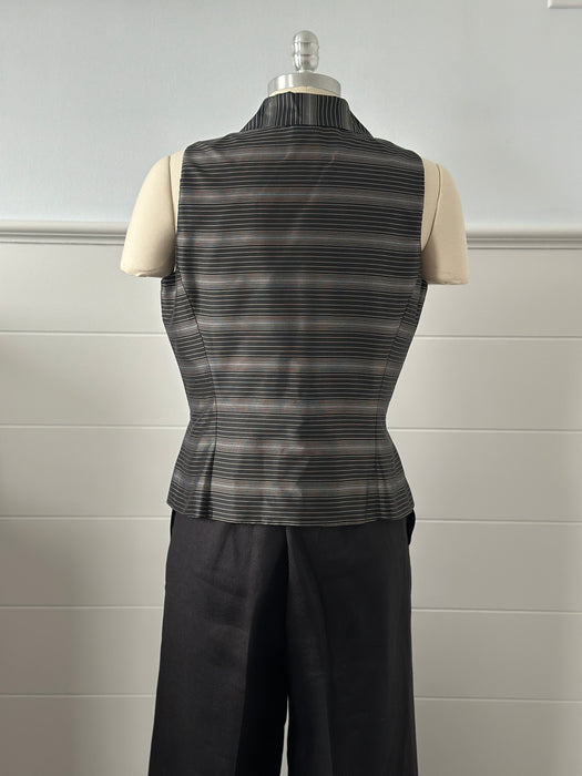 1980s Ann Taylor Sleeveless Silk Blouse