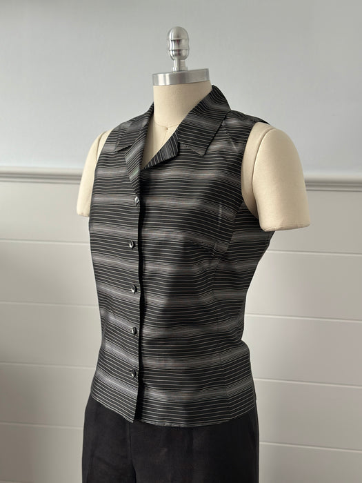 1980s Ann Taylor Sleeveless Silk Blouse