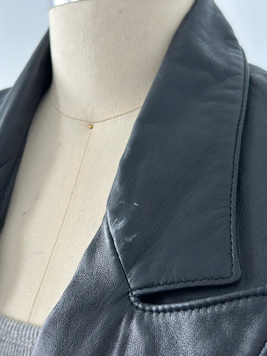 1980s Studded Leather Blazer