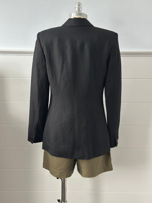 1980s Minimalist Linen Blazer