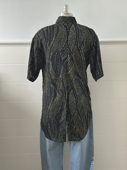 1980s Rhinestone Blouse