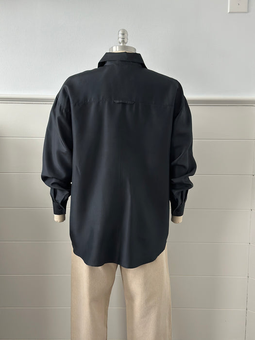 1980s Minimalist Silk Blouse