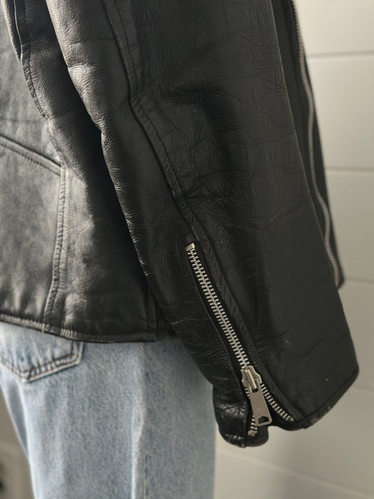 1980s Leather Moto Jacket