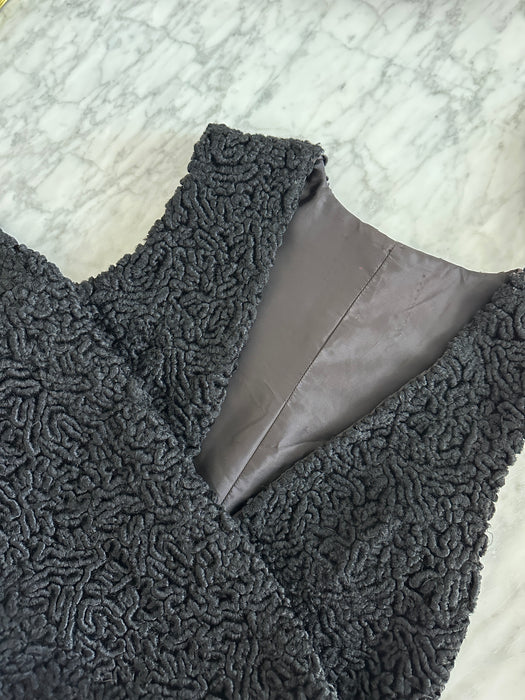 Vintage Wool Faux Fur Vest