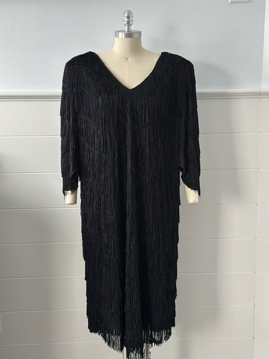 1980s Fringe Dress