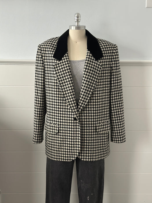 1980s Wool Houndstooth Blazer