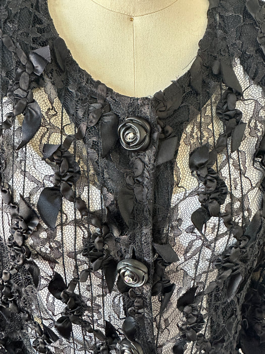 1970s Lace Ribbon Top