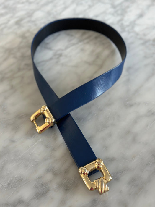 Vintage Leather Clasp Belt