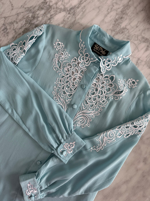 1980s Bob Mackie Cut Out Blouse