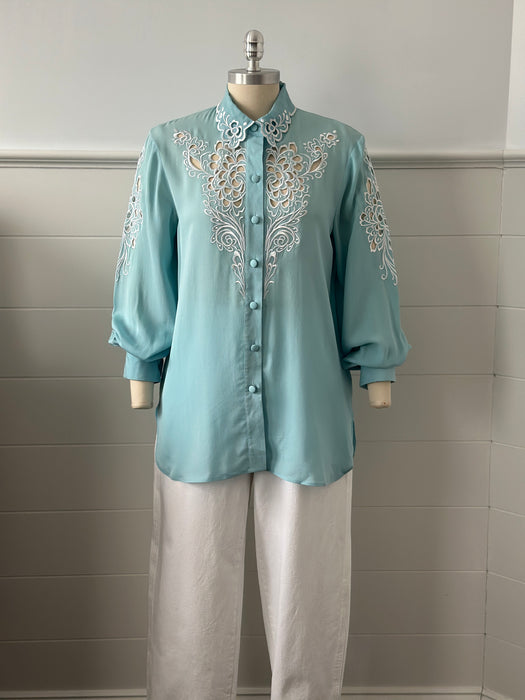 1980s Bob Mackie Cut Out Blouse