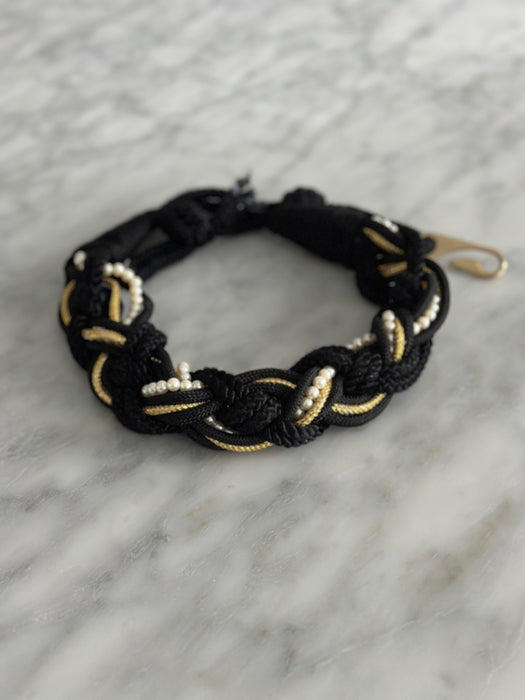 1980s Braided Pearl Belt
