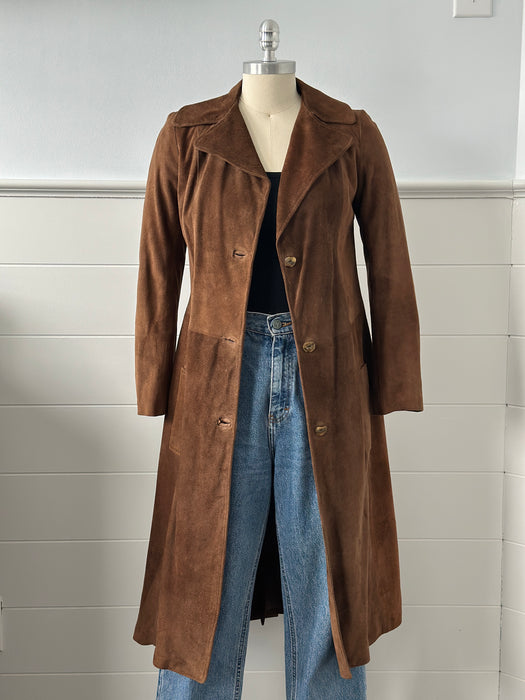 1970s Suede Trench Coat