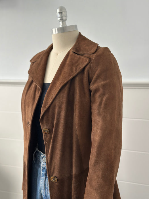 1970s Suede Trench Coat