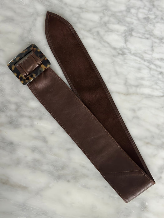 1980s Leather Tortoise Belt