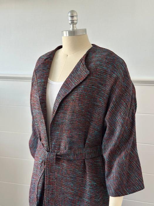 1970s Linen Duster Overcoat