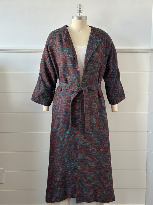 1970s Linen Duster Overcoat