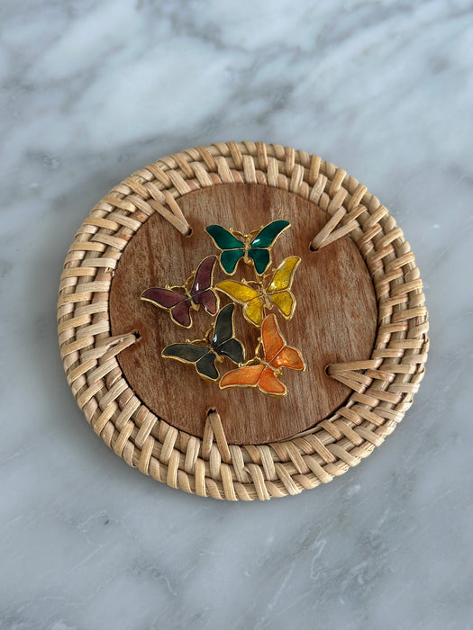 Enamel Butterfly Brooch