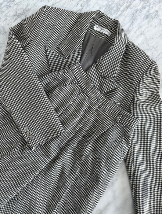 1980s Calvin Klein Houndstooth Suit