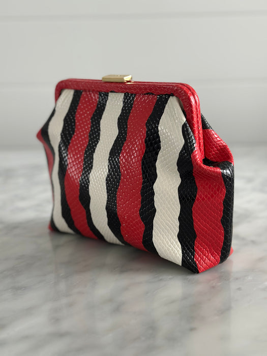Clare V. Snake Clutch