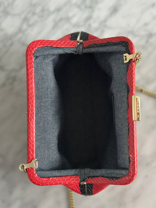 Clare V. Snake Clutch