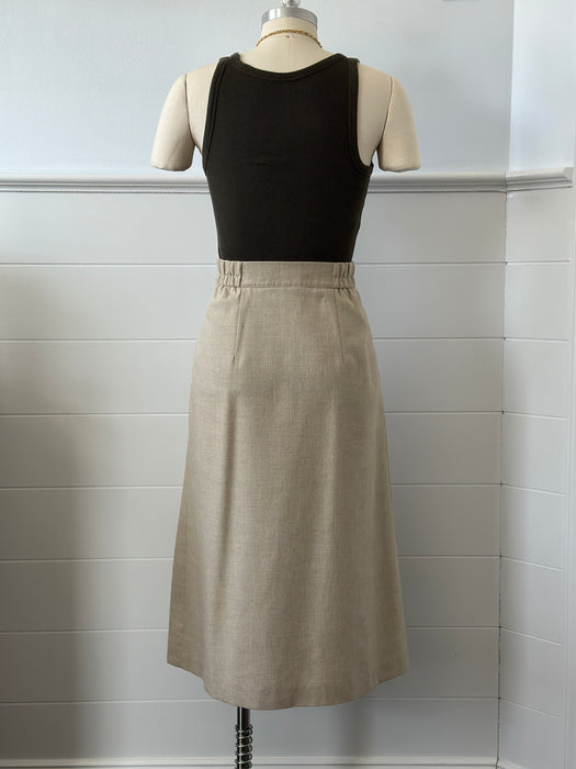 1980s Buttoned Midi Skirt