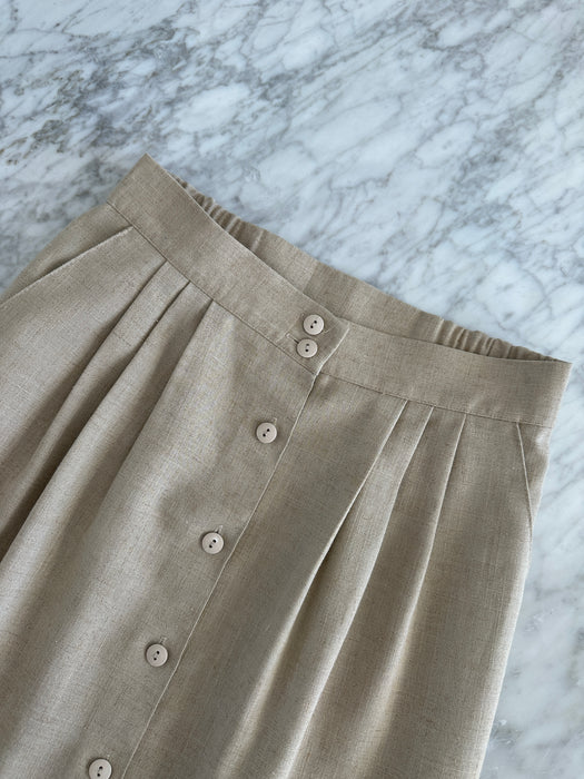 1980s Buttoned Midi Skirt