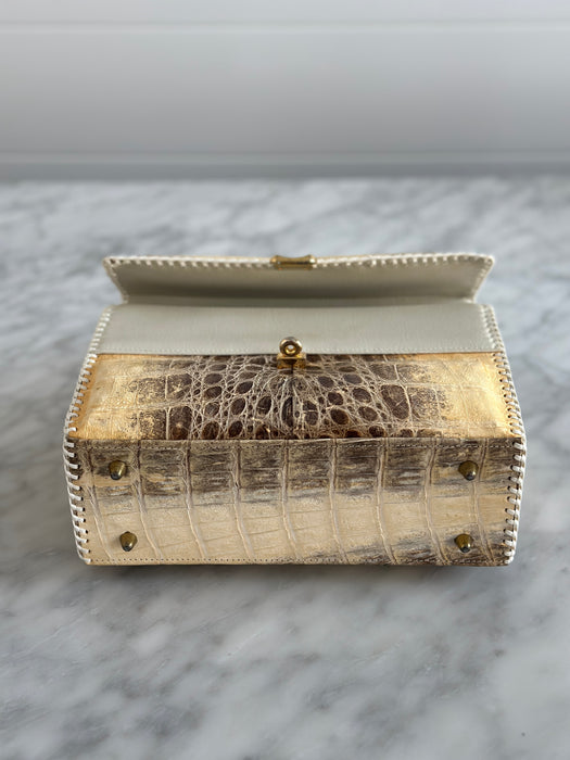 1950s ETCO Alligator Top Handle Bag