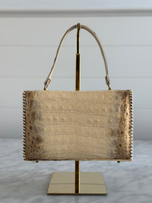1950s ETCO Alligator Top Handle Bag