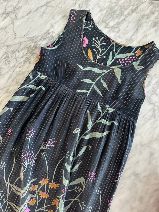 1980s Floral Baby Doll Dress