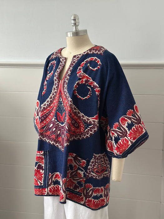 1980s Floral Tunic