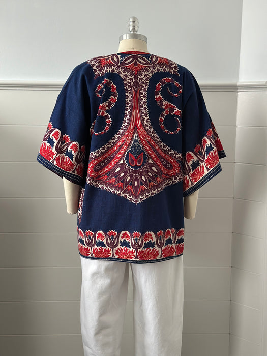 1980s Floral Tunic
