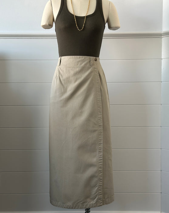 Vintage Gap Khaki Wrap Skirt