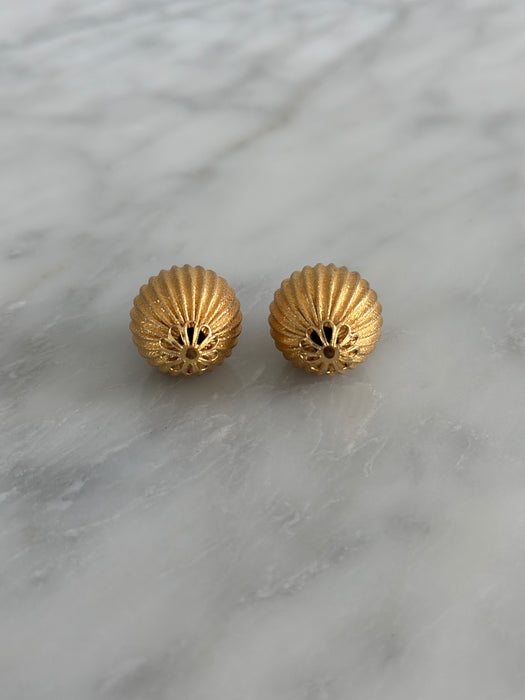 Vintage Gold Ball Drop Earrings
