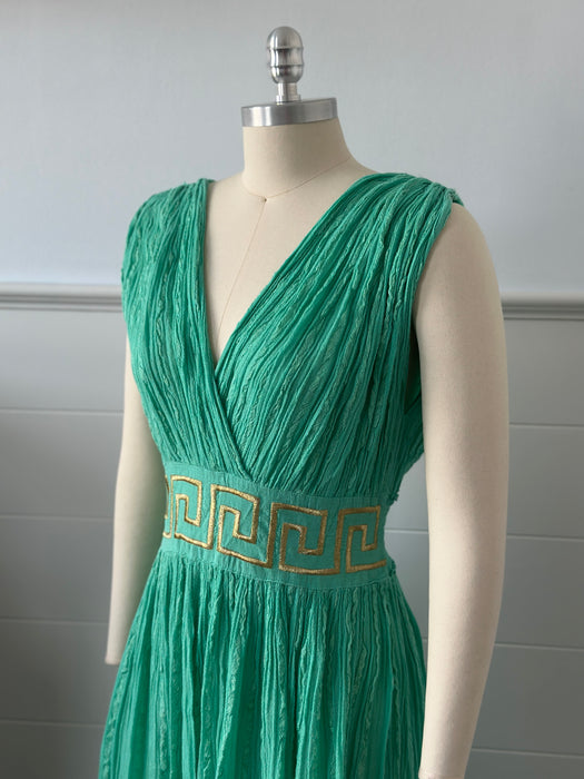 1970s Grecian Maxi Dress