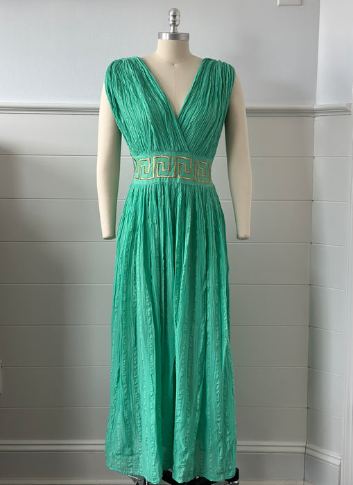 1970s Grecian Maxi Dress