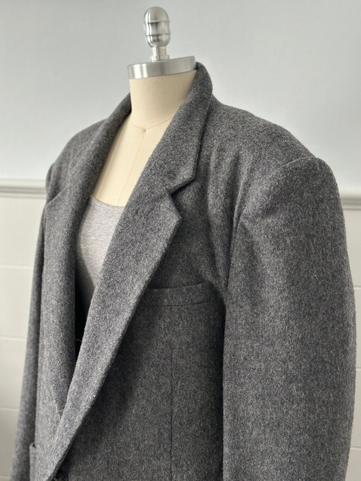 1980s Double Button Wool Blazer